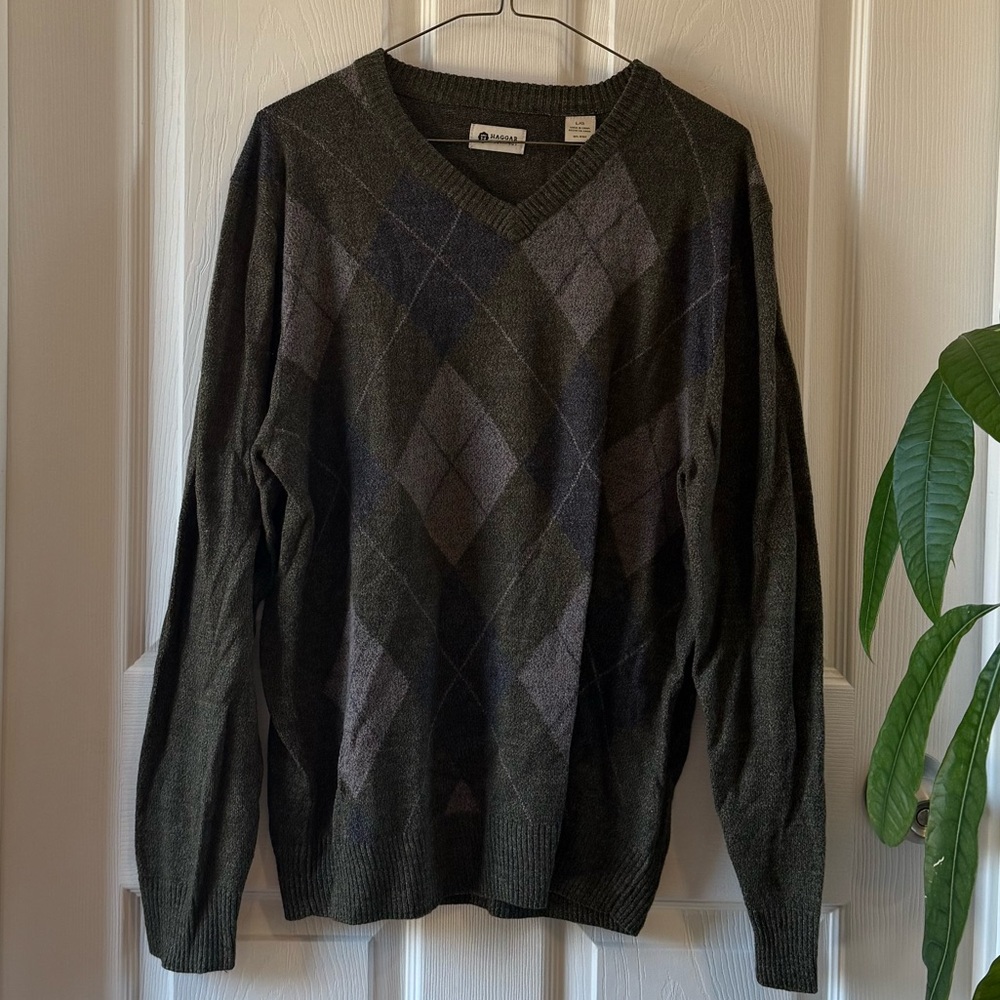 Green Argyle Sweater